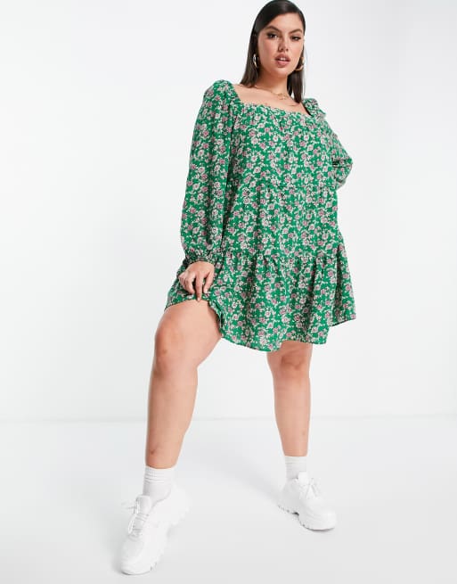 Asos tiered clearance trapeze mini dress