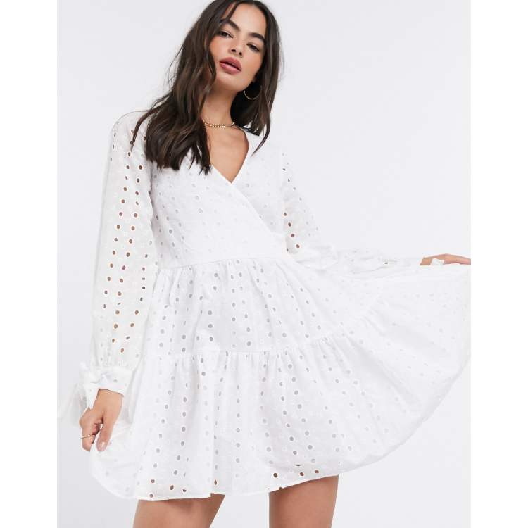 Asos tiered cheap trapeze mini dress