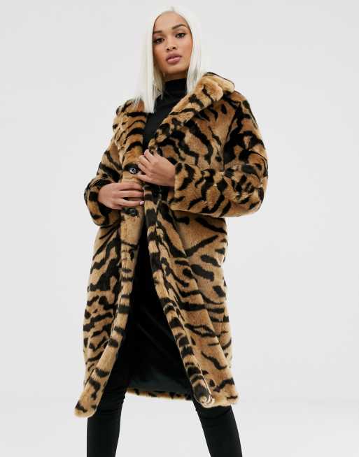 Faux fur 2025 tiger coat