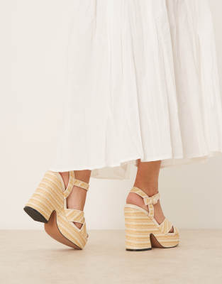 Asos Design Tiggy Cross Strap Wedges