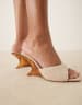 ASOS DESIGN Tilly mule wedges in chocolate
