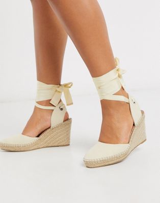 espadrille sandals with ankle tie
