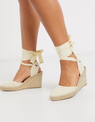 tie up wedge shoes