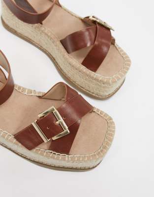 tan espadrille flatform sandals