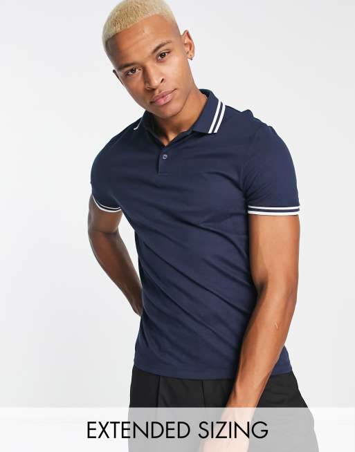 Tipped pique polo clearance shirt