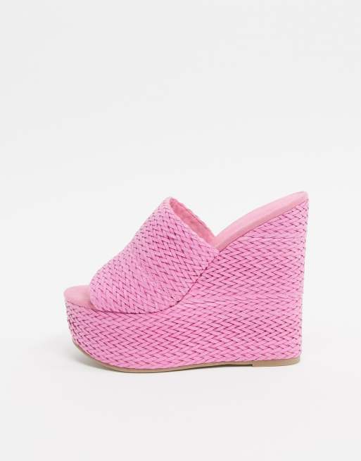 ASOS DESIGN Title Mules tress es et compens es Rose