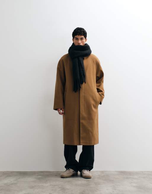 ASOS DESIGN tkany szalik z czesanego materiału w czerni, 2 z 3