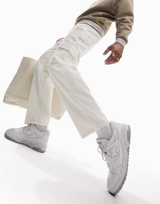 ASOS DESIGN - Tømrerbukser med vidde i beige fløjl