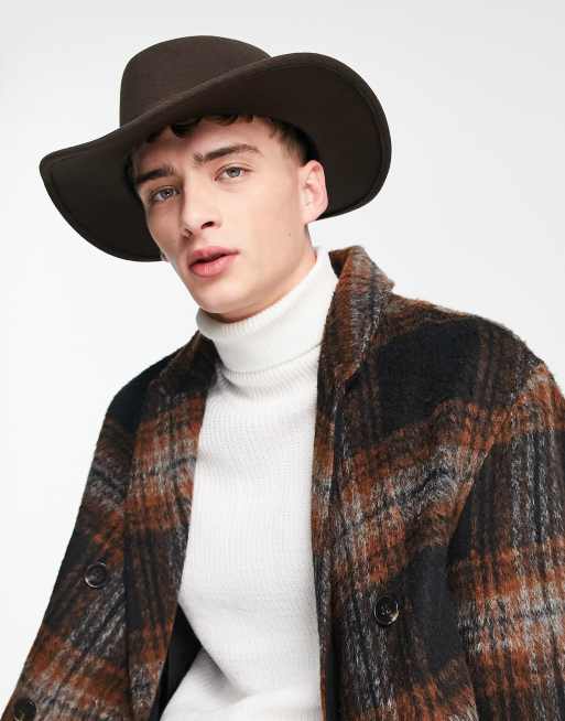 ASOS DESIGN – Tobaksbrun fedorahatt med band av polyester, 3 av 4