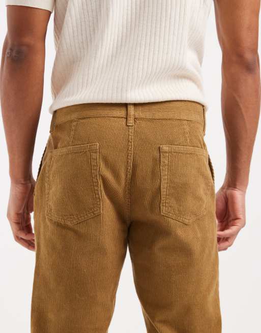 ASOS DESIGN - Toelopende broek van corduroy in bruin, 4 van 5