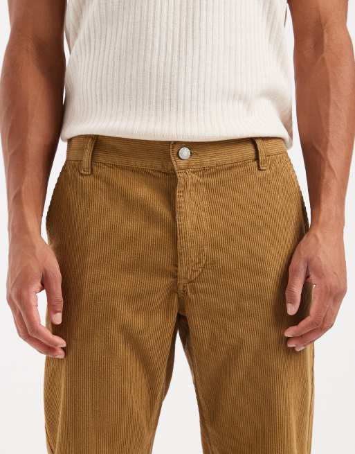 ASOS DESIGN - Toelopende broek van corduroy in bruin, 5 van 5