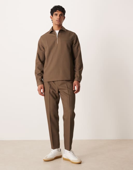 ASOS DESIGN - Co-ord set van keperstof in kaki, 3 van 3