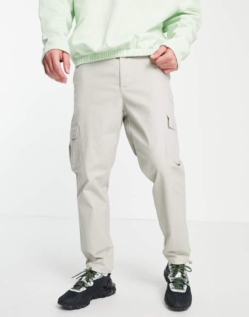ASOS DESIGN - Toelopende cargobroek in grijs