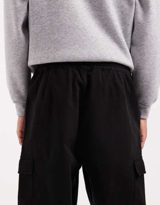 ASOS DESIGN - Toelopende cargobroek zonder sluiting in zwart, 4 van 5