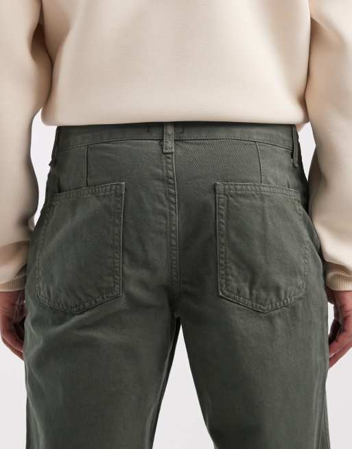 ASOS DESIGN - Toelopende chino's met comfortabele stretch in kaki, 4 van 5