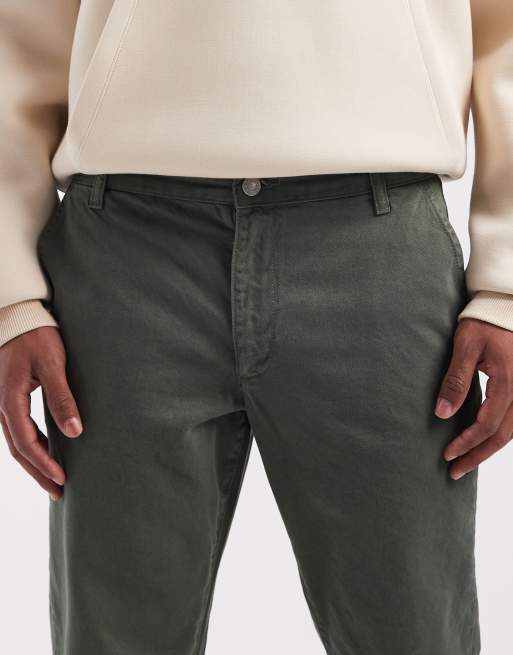 ASOS DESIGN - Toelopende chino's met comfortabele stretch in kaki, 5 van 5