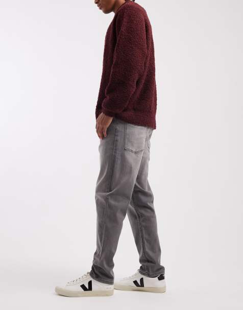 ASOS DESIGN - Toelopende jeans met stretch in grijs - view 1