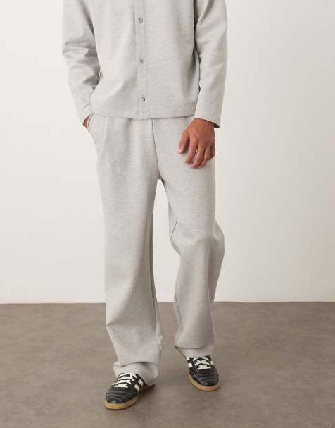 ASOS DESIGN - Toelopende joggingbroek met plooien in lichtgrijs - view 1