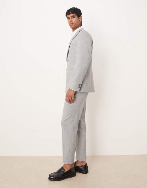 ASOS DESIGN - Toelopende pantalon in gemêleerd grijs, 3 van 5