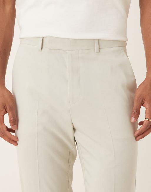 ASOS DESIGN - Toelopende pantalon in lichtgrijs, 4 van 5