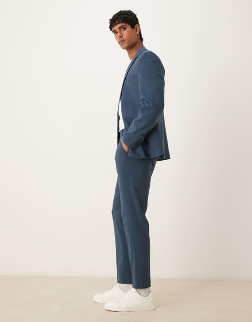 ASOS DESIGN - Toelopende pantalon in marineblauw, 3 van 5
