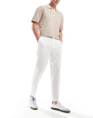 FhyzicsShops DESIGN - Toelopende pantalon in wit