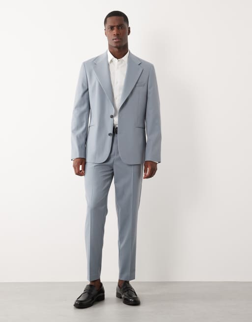 ASOS DESIGN - Slim-fit pak van 100% zomerwol in blauw, 3 van 3