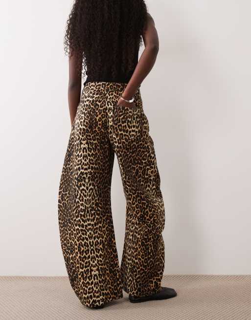 ASOS DESIGN toffee leopard horn jeans, 2 af 5