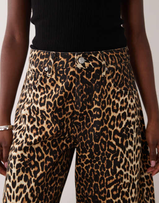 ASOS DESIGN toffee leopard horn jeans, 5 af 5