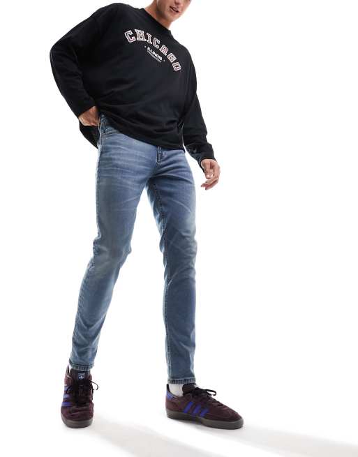 ASOS DESIGN – Tonade skinny jeans med ljusblå tvätt, 4 av 5