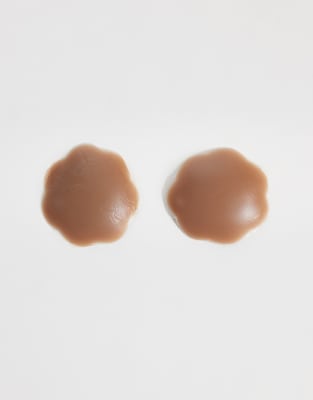 Asos Design Tonal Silicone Reusable Nipple Covers In Brown