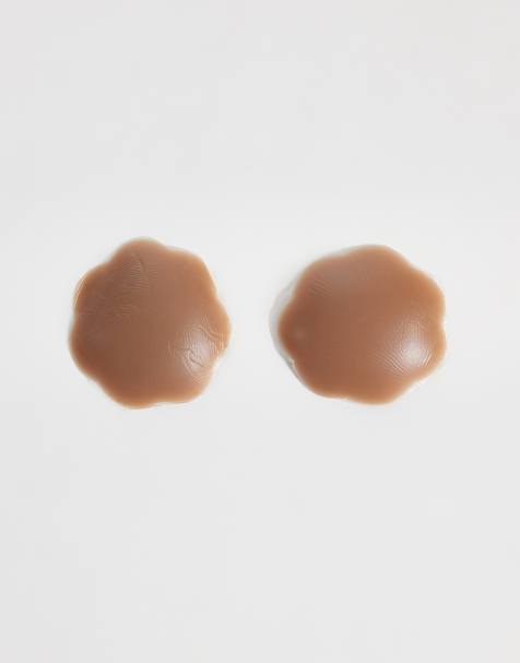 ASOS DESIGN tonal silicone reusable nipple covers in brown - view 1