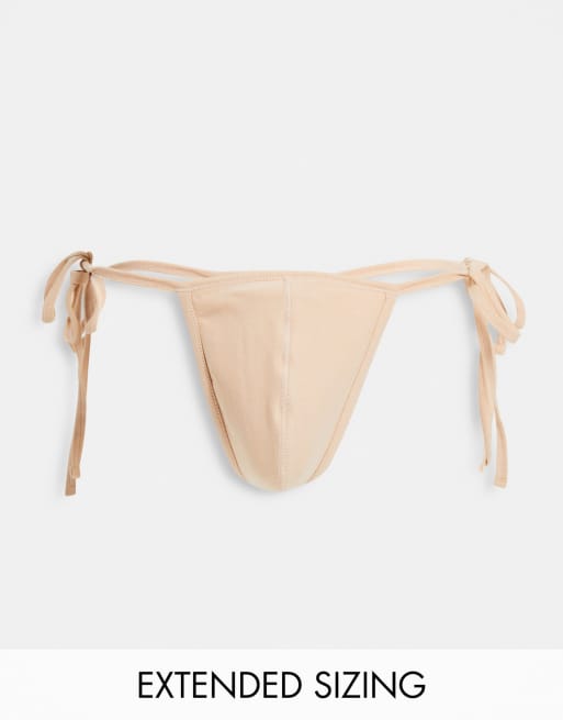 ASOS DESIGN tonal tie side thong