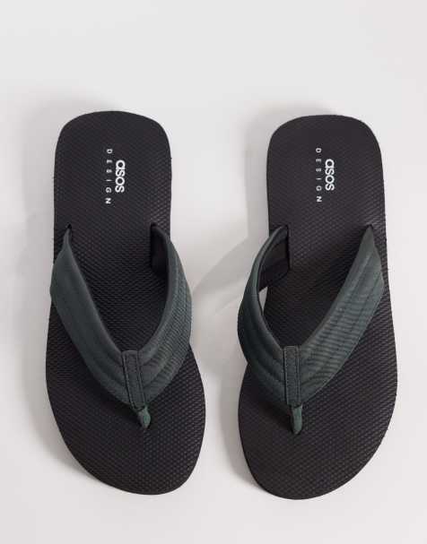 ASOS DESIGN - Tongs avec bride en gros-grain - Kaki - view 1