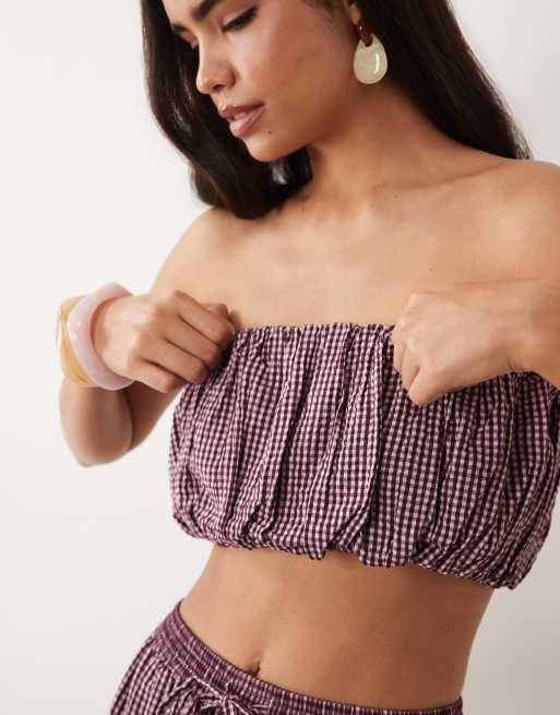 ASOS DESIGN - Pantalones a cuadros vichy de corte globo (parte de un conjunto), 3 de 3