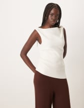 Top à Bretelles En Lin Brodé - Marque Un Jour Ailleurs - Taille 46 - Occasion Très Bon état
