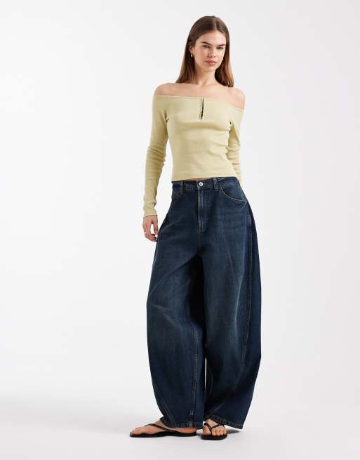 ASOS DESIGN - Top à épaules dénudées et agrafes - Vert citron, 2 de 4