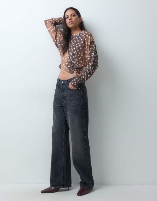 ASOS DESIGN top à manches longues à imprimé cerf, 2 de 5