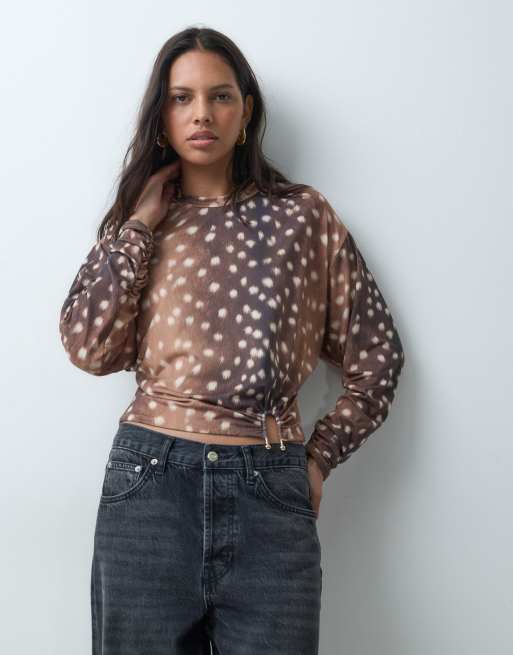ASOS DESIGN top à manches longues à imprimé cerf, 5 de 5