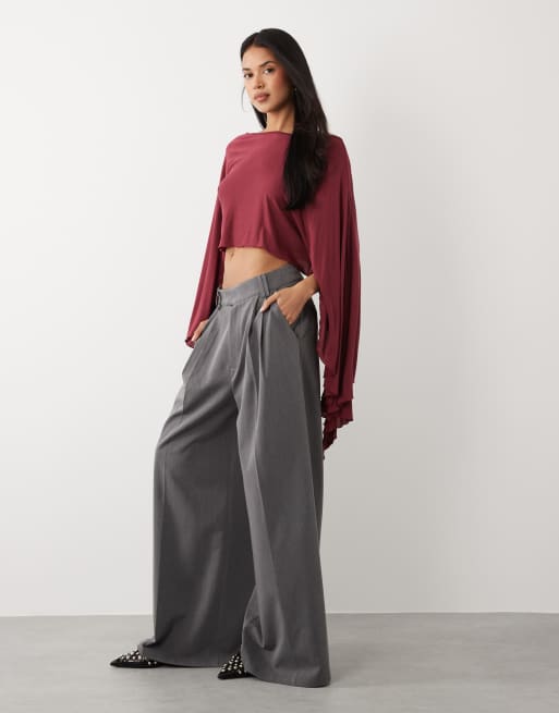 ASOS DESIGN - Top à manches longues évasées style cape - Baie, 2 de 4