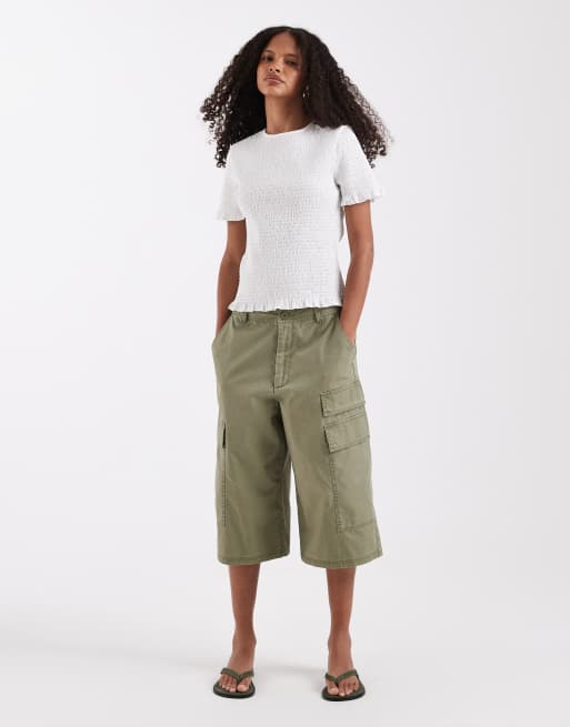 ASOS DESIGN - Top a maniche corte bianco arricciato con fiocco, 3 di 4