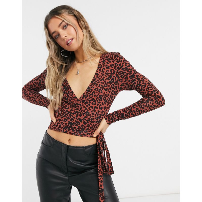 Camicie e bluse Donna DESIGN - Top a portafoglio con stampa animalier leopardata micro