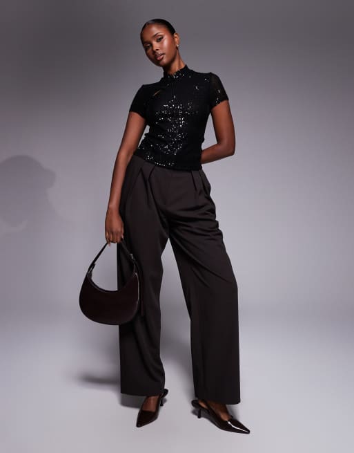 ASOS DESIGN - Top à sequins avec boutons à passants, 2 de 4