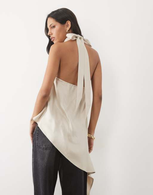 ASOS DESIGN top asymétrique dos nu en satin, 4 de 4