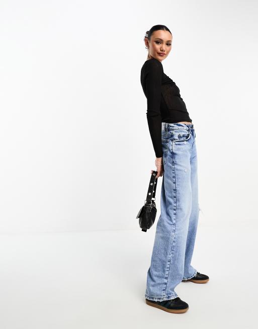 ASOS DESIGN - Top asymétrique transparent à fronces - Noir, 2 de 4