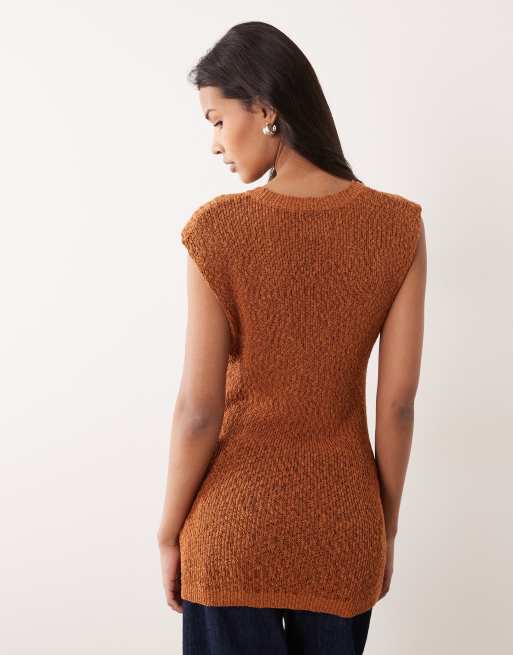 ASOS DESIGN top avvolgente marrone, 4 di 4