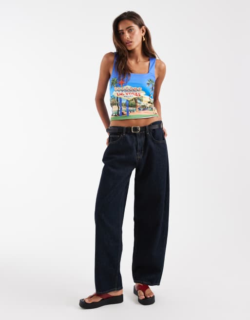 ASOS DESIGN – Top bez rękawów z nadrukiem Las Vegas, 2 z 4