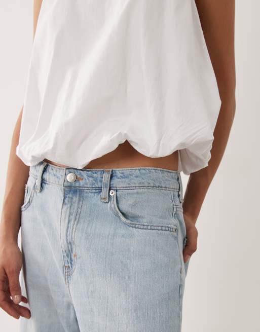 ASOS DESIGN - Top bianco con orlo a palloncino, 3 di 4