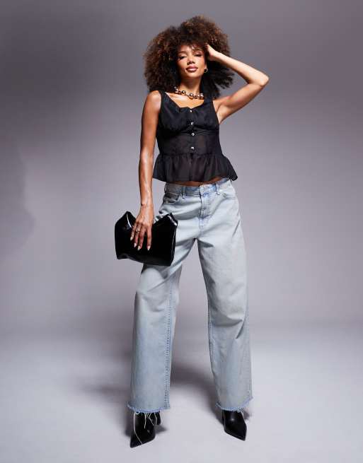Chemisier New Look Femme épaules Dénudées – Taille 8, Bleu, Occasion !