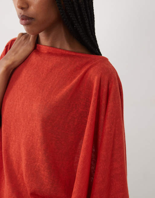 ASOS DESIGN - top capa rojo, 3 de 4